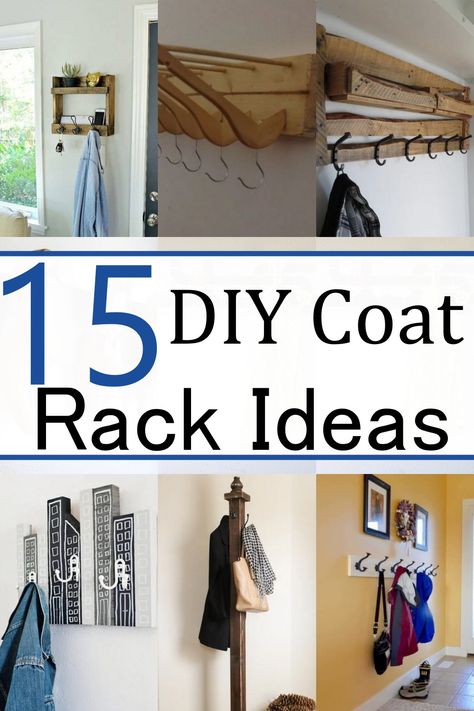 Coat Racks Diy, Diy Coat Hanger Wall, Coat Rack Ideas, Coolest Crafts, Cool Crafts, Diy Coat Rack, Entryway Coat Rack, Diy Coat, Rustic Coat Rack