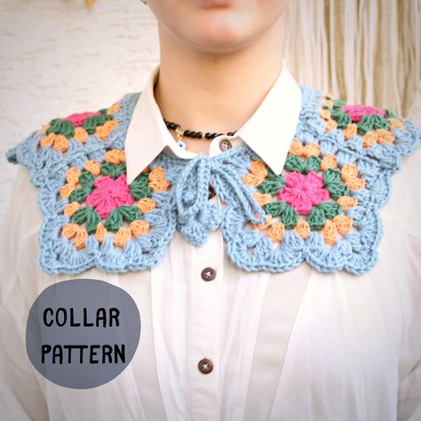 Crochet Cat Collar Free Pattern, Crochet Collars Patterns Free, Detachable Collar Pattern, Col Crochet, Crochet Collar Pattern, Crochet Terms, Basic Crochet, Crochet Simple, Crochet Collar