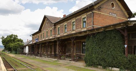 Hungarian Countryside, Train Station Building, Old Train Station, Industrial Architecture, Old Train, Industrial Buildings, Train Tracks, Filming Locations, Railway Station