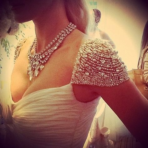 beaded cap sleeve wedding gown. Cap Sleeve Wedding Gown, Wedding Gowns With Sleeves, Blush Bridal, Wedding Dress Inspiration, Fairytale Wedding, Beautiful Wedding Dresses, Dream Wedding Dresses, Wedding Attire, Dream Dress