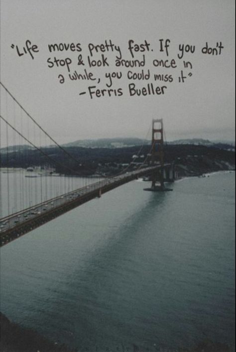 Imagen de quote and life Life Moves Pretty Fast, Ferris Bueller, Quotes Book, Life Book, Quotes Short, Photography Words, Short Words, Quotes About Photography, Tumblr Quotes