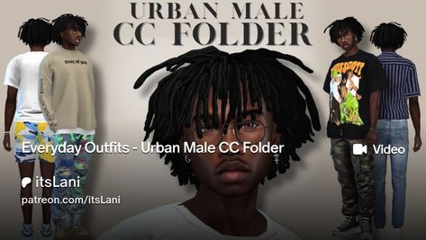 Everyday Outfits - Urban Male CC Folder | itsLani Urban Male Cc, Urban Male, Cc Folder, Converse Run, Military Pants, Low Sneakers, Toddler Shoes, Everyday Outfits, Mens Outfits