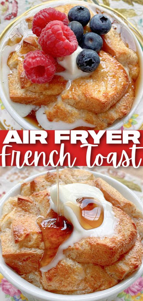 Air Fryer French Toast, Dream Breakfast, Ramekin Recipe, Air Fryer Breakfast, Air Fryer Recipes Breakfast, Make French Toast, Air Fryer Oven Recipes, Air Fry Recipes, Air Fryer Dinner Recipes