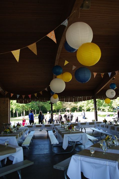 Park Shelter Decorations Picnic Table, Park Pavilion Birthday Party Decorations, Park Gazebo Decorations Birthday, Pavilion Grad Party Decorations, Park Pavilion Party Decorations, Park Pavilion Graduation Party, Pavillion Decoration Ideas, Park Party Decorations Pavilion, Pavilion Decorating Ideas Party