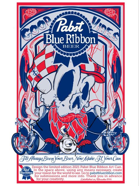 My 2021 Pabst Blue Ribbon submission. Crossing the fingers! Pabst Blue Ribbon Art, Pabst Blue Ribbon Beer, Vintage Advertising Art, Form Art, Pabst Blue Ribbon, Dive Bar, Ribbon Art, Vintage Advertising, Blue Ribbon