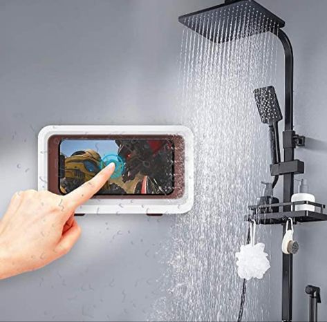 Shower Phone Holder - Waterproof Shower Phone Holder, Remote Control Storage, Wall Phone, Waterproof Glue, Shower Holder, Waterproof Wall, Waterproof Phone, Video Wall, Water Proof Case