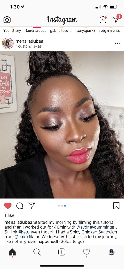 Dewy Eye Makeup, Mena Adubea, Dark Skin Beauty, Beauty Consultant, Dewy Skin, Dark Skin Makeup, Day Makeup, Glam Looks, Women Helping Women