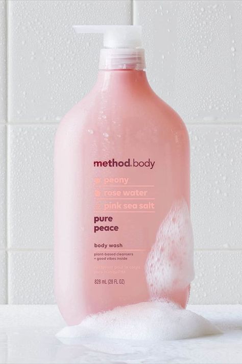 Method Body Wash, Pure Peace, Paraben and Phthalate Free, 28 oz (Pack of 1) #selfcare #bodycare (affiliate link) Method Body Wash, No Bad Vibes, Pink Sea Salt, Pink Sea, Peony Rose, Skin Essentials, Body Soap, Rose Water, Hair Oil