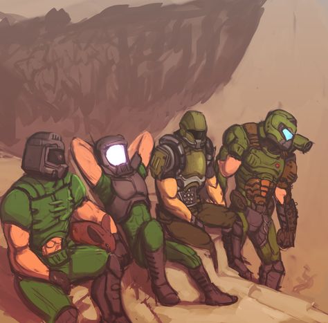 Doom Slayer X Mirko, Doom Guy Fan Art, Doom Guy Art, Doomguy Fanart, Doom Slayer Fanart, Doom Fanart, Doom 1993, Doom Art, Doom Guy