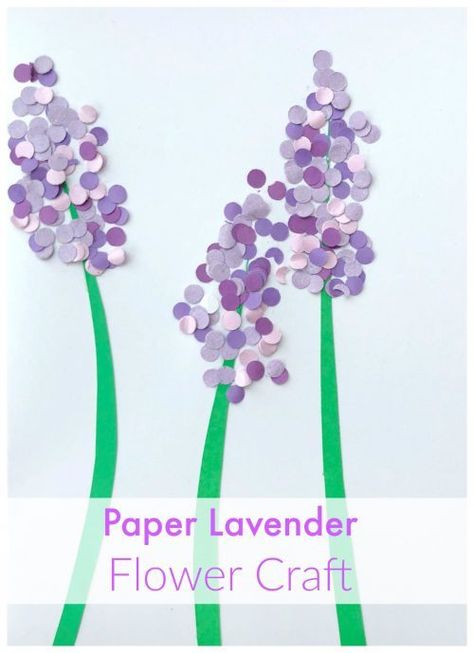 Paper Lavender Flowers - Emma Owl Lavender Crafts For Kids, Lavender Paper Flowers, Lavender Ideas, France Craft, Diy Crafts Paper, Painted Rock Art, Paper Lavender, Lavender Crafts, Parenting Blogs