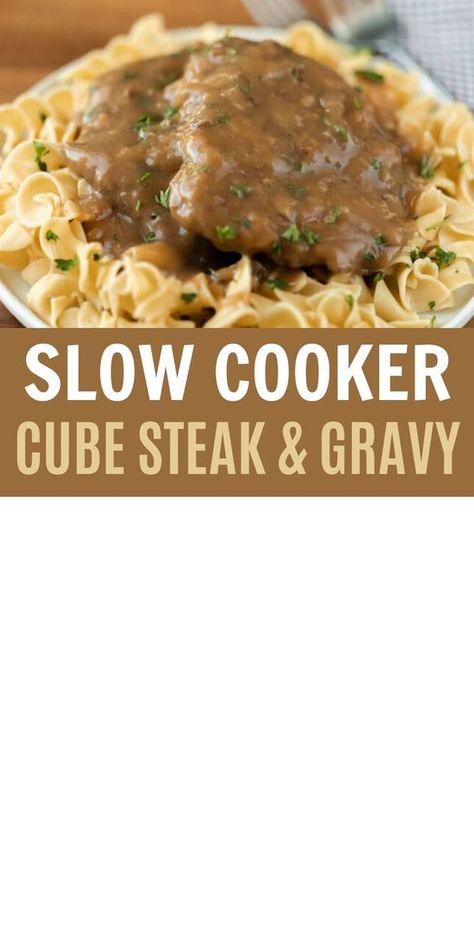 Cubed Steak With Gravy, Crock Pot Cubed Steak, Slow Cooker Cube Steak, Easy Steak Recipe, Cube Steak Crock Pot Recipes, Crock Pot Cube Steak, Steak With Gravy, Steak And Gravy, Cube Steak And Gravy