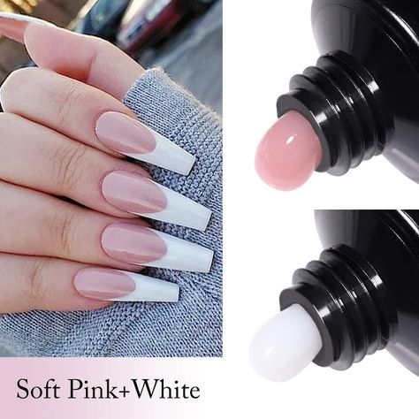 Smarter Shopping, Better Living! Aliexpress.com Acrylic Nail Polish, Soak Off Gel Nails, Nail Art Pen, Nail Forms, Uv Gel Nails, Crystal White, Nail Shop, Nail Extensions, Nail Shapes