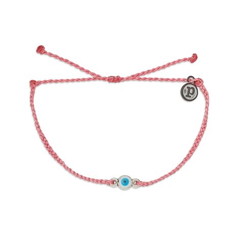 PRICES MAY VARY. FOUNDED IN COSTA RICA - Thoughtfully designed, each Pura Vida accessory is crafted by expert artisans in Costa Rica, El Salvador, India, and more. Our goal is to provide sustainable jobs to artisans worldwide and give back to causes you care about. MYSTICAL EVIL EYE CHARM - Adorned with a delicate Evil Eye charm paired with an Enamel accent for a unique masterpiece. Known as a symbol of protection, our eye-inspired bracelet exudes boho vibes to perfectly cap off your ensemble! D Evil Eye Design, Pura Vida Bracelets, Silver Plated Bracelet, Birthday Wishlist, Bead Charm Bracelet, Evil Eye Charm, Cord Bracelets, Chic Accessories, Pink Bracelet