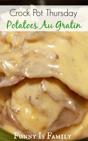 These easy Crockpot Potatoes Au Gratin cook up perfectly, and are creamy and delicious. They are a perfect side dish for ham, chicken, ribs, or a roast, and are our go-to for our Easter menu! Casserole Crock Pot Recipes, Easy Crockpot Potatoes, Augratin Potatoes, Crockpot Potatoes, Crockpot Stuffing, Casserole Crockpot Recipes, Potatoes And Ham, Chicken Ribs, Side Dishes For Ham