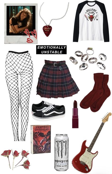 Stranger Thing Inspired Outfit, Eddie Munson Clothes, Eddie Munson Inspired Outfits, Eddie Munson Outfit, Horror Aesthetic Outfits, 80s Inspired Outfits, Stranger Things Outfit, Punk Style Outfits, Diy Vetement