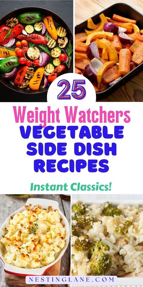 25 Best Weight Watchers Vegetable Side Dish Recipes to add variety to your favorite, healthy dinners. There's something for everyone!