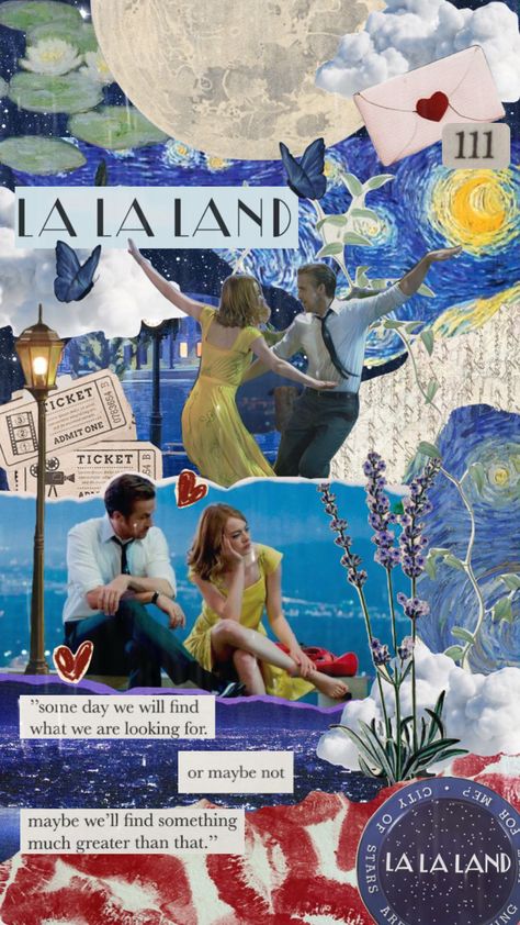 #moodboard #aesthetic #lalaland #emmastone #ryangosling #vintage #trendy #hollywood #moviecollage #collage Collage Movie Poster, Movie Aesthetic Collage, Movie Collage Wallpaper, Lalaland Aesthetic, Cinema Collage, La La Land Aesthetic, Movies Collage, Movie Moodboard, Here's To The Fools Who Dream