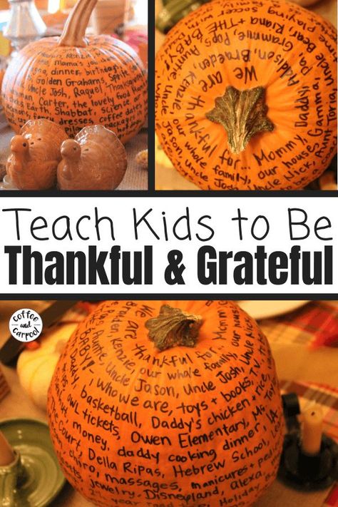 Encouraging gratitude is fun and festive with this Thanksgiving tradition of a gratitude pumpkin. Fill it out every November evening. It's a great family tradition to focus on gratitude. #gratitude #gratitudepumpkin #grateful #Thanksgivingidea #Thanksgivingtraditions #Thanksgivingforfamilies #Novembertraditions #coffeeandcarpool Gratitude Pumpkin, Thanksgiving Tradition, Happiness Is Homemade, Thanksgiving Traditions, Colorful Salads, Family Tradition, Nutrition Program, Teach Kids, Unhealthy Food