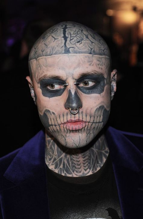 Rick Genest, Zombie Boy, Skeleton Tattoo, Skeleton Makeup, Skeleton Tattoos, Face Tattoos, Super Secret, Rock N Roll, Leave Me