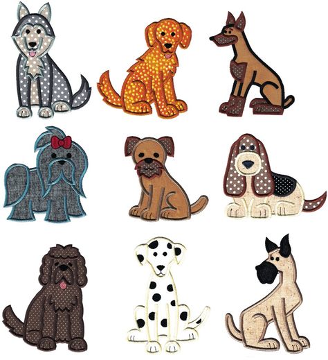 dbjj826-set Dog Quilt Patterns Free, Dog Applique, Wheaton Terrier, Baby Apps, Designs By Juju, Dog Magnets, Dog Patch, Dog Quilts, Long Haired Dachshund