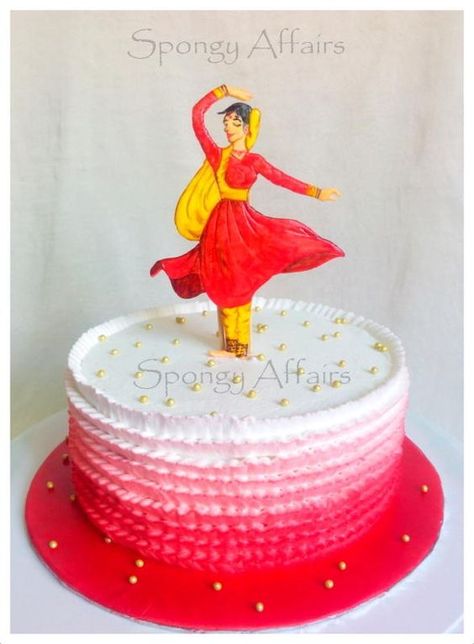 Indian Cakes, Teachers Day Cake, Dancer Cake, Covered Chocolate, Indian Cake, Teacher Cakes, Dance Forms, Kathak Dance, Cage Decor