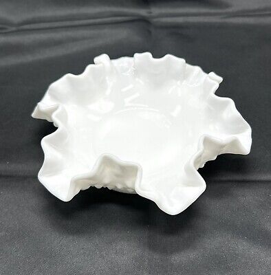 Fenton White Milk Glass Hobnail Truffle Dish Handkerchief Footed Candy Bowl 5”  | eBay Candy Bowl, White Milk Glass, Plates And Bowls, All Photos, Milk Glass, Truffles, Decorative Accessories, Decorative Plates, Milk