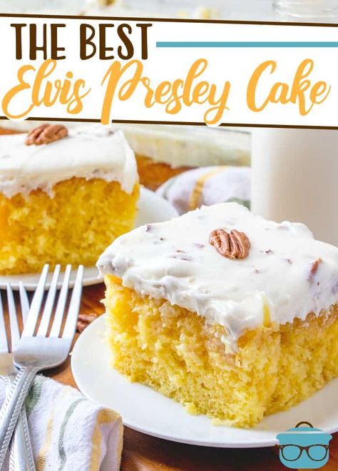 Elvis Cakes, Elvis Presley Cake, Pineapple Sauce, Cake Mix Ingredients, Drizzle Cake, Poke Cake Recipes, Country Cook, Poke Cakes, The Country Cook