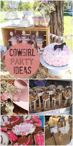 Vintage Cowgirl Party, Spirit Birthday, Horse Themed Party, Simple Cakes, Burlap Mason Jars, Shabby Chic Birthday, Country Birthday, Horse Birthday Parties, Cake Base