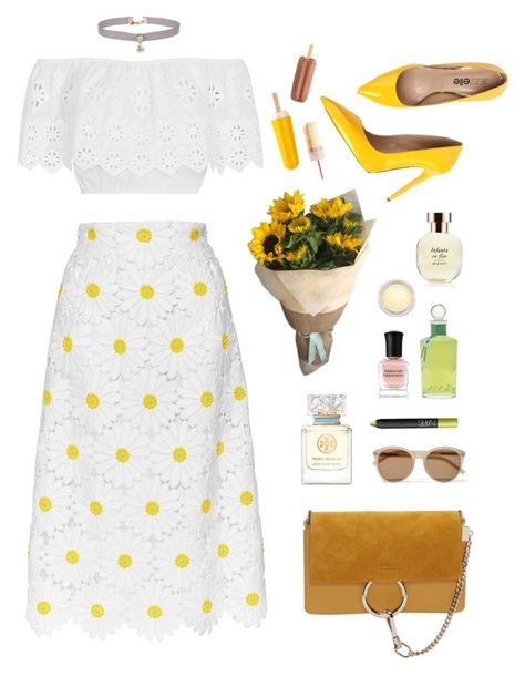 ""There are painters who transform the sun to a yellow spot, but there are others who with the help of their intelligence, transform a yellow spot into a sun." -Pablo Picasso" by are-you-with-me ❤ liked on Polyvore featuring Miguelina, Dolce&Gabbana, Tory Burch, Miss Selfridge, Arquiste Parfumeur, Yves Saint Laurent, PENHALIGON'S, Deborah Lippmann, NARS Cosmetics and MAC Cosmetics Disney Inspired Fashion, Modest Dresses Casual, Effortlessly Chic Outfits, Special Clothes, Deborah Lippmann, Modest Fashion Outfits, White Skirt, Dressy Outfits, High Fashion Street Style