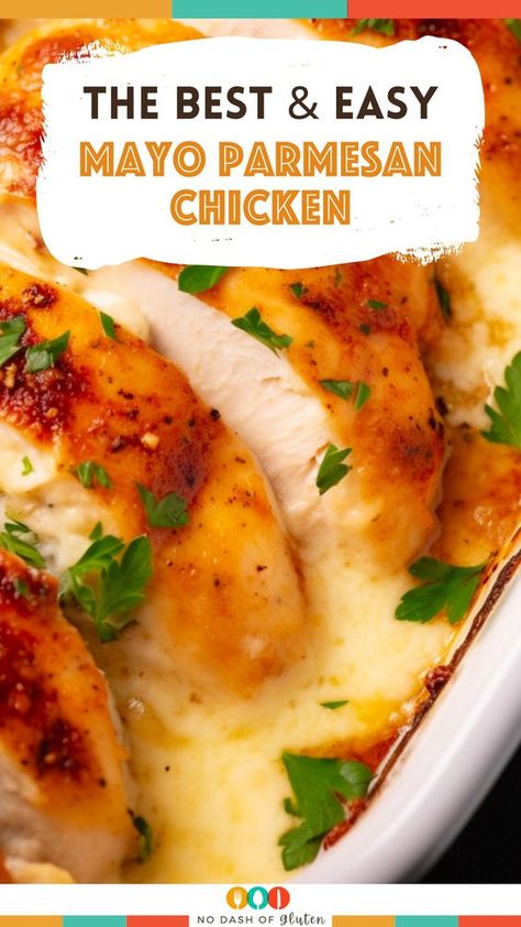 Indulge in the simplicity and flavor of Mayo Parmesan Chicken - a delightful meal with juicy chicken, creamy mayo, and a golden Parmesan crust. Perfect for busy nights, it's a family favorite that's both easy and delicious. Try this comforting, cheesy delight tonight! Save and share your culinary adventure with us! Chicken With Mayo And Parmesan Cheese, Mayo Parmesan Chicken, Easy Mayo, Parmesan Casserole, Baked Chicken With Mayo, Chicken Casseroles, Best Macaroni Salad, Chicken With Italian Seasoning, Easy Chicken Parmesan