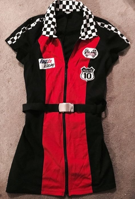 Black Dress Halloween, Nascar Outfit, Nascar Costume, Race Outfit, Cute Group Halloween Costumes, Hot Halloween Outfits, Halloween Party Outfits, Racing Girl, Trendy Halloween Costumes