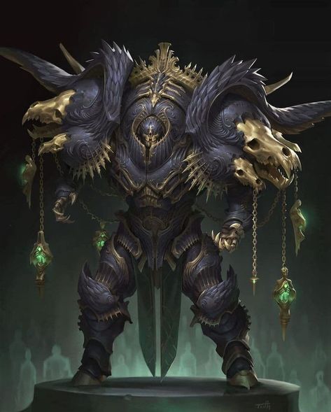 Tooth Wu, Fantasy Demon, Monster Concept Art, Dungeons And Dragons Homebrew, Fantasy Monster, Monster Design, Creature Concept Art, Armor Concept, Creature Concept