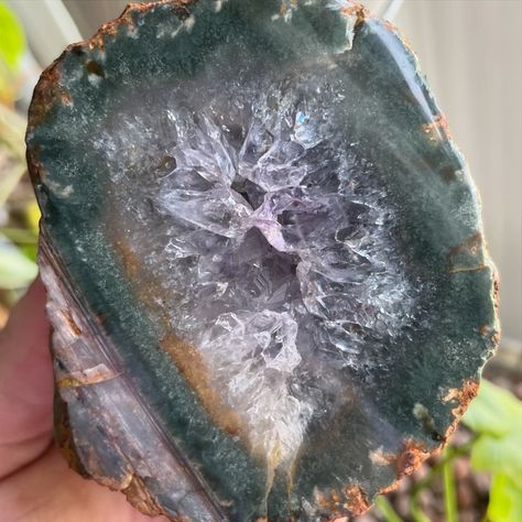 This green banded amethyst geode is just ONE of the new pieces that came in today! Listings going up now! Link to my Etsy store in my bio 💋 #amethyst #geode #crystalsforsale #crystalcollectors Banded Amethyst, Crystals For Sale, Amethyst Geode, May 22, Apothecary, Etsy Store, Amethyst, Moon, Band