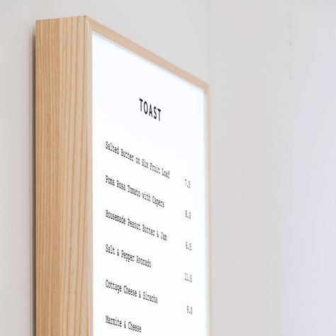 Light Box - Menu Display – George and Willy Display Board Design, Lightbox Signage, Menu Board Design, Menu Signage, George And Willy, Menu Design Inspiration, Menu Display, Wayfinding Signage Design, Coffee Shop Menu