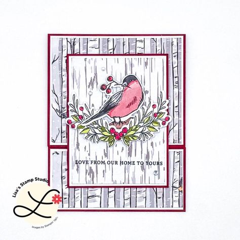 Stampin Up Around The Bend, Stampin Up Cards Newest, Card Making Ideas Easy, Homemade Holiday Cards, Studio Cards, Winter Birds, Birds Nests, Holiday Stamping, Winter Tree