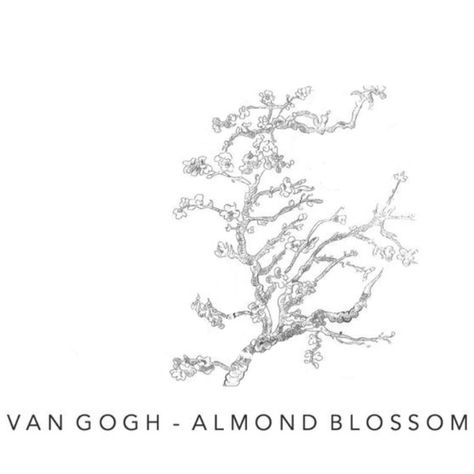 Van Gogh Almond Blossom Tattoo, Almond Blossoms Tattoo, Almond Tree Tattoo, Almond Tattoo, Almond Blossom Tattoo, Van Gogh Tattoo, Gogh Paintings, Van Gogh Almond Blossom, Branch Tattoo