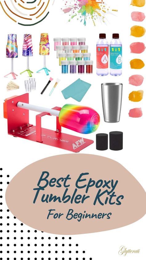 Epoxy Tumbler Tutorial For Beginners, How To Start A Tumbler Business, Diy Epoxy Tumbler For Beginners, How To Make Tumblers For Beginners, How To Epoxy Tumbler Diy, How To Make Tumblers With Epoxy, Tumbler Kits, Making Tumblers For Beginners, Resin Tumbler Ideas