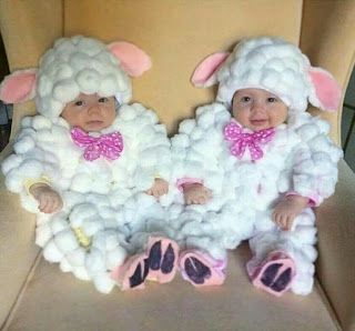 Baby Sheep Costume, Sheep Costumes, Twin Halloween, Twin Halloween Costumes, Baby Kostüm, Baby Sheep