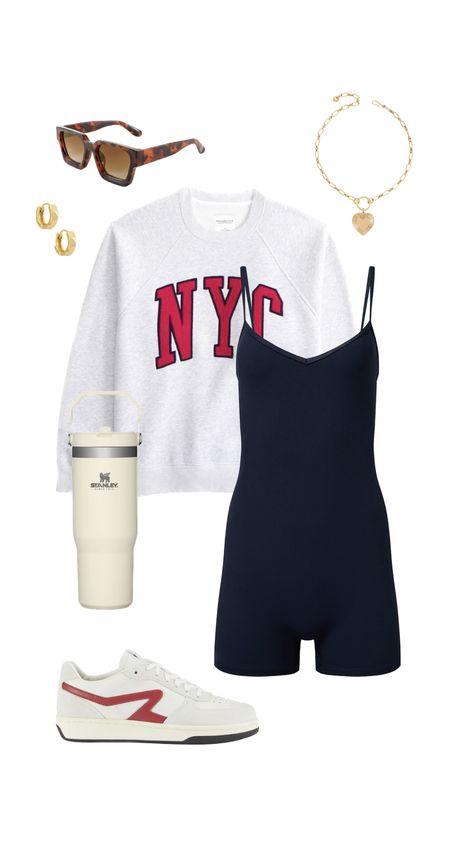 Summer 2024 Athleisure Outfits, Cute Summer Fits 2024, Summer Shorts 2024, Nyc Outfits, New York Outfits, City Outfits, Athleisure Outfits, Simple Trendy Outfits, Cute Everyday Outfits