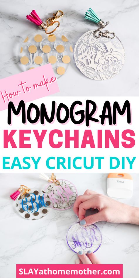 Keychains Cricut, Kerajinan Diy, Idee Cricut, Cricut Explore Projects, Diy Monogram, Projets Cricut, Diy Glitter, Cricut Projects Beginner, Acrylic Keychains