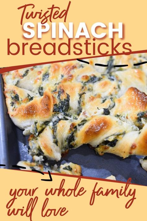 Spinach Breadsticks, Kid Friendly Side Dishes, Breadstick Recipe, Spinach Bread, Cheese Bread Sticks, Breadsticks Recipe, Bread Biscuits, Potluck Side Dishes, Bread Sticks Recipe