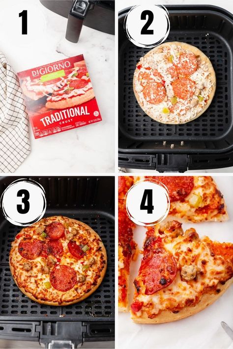 Frozen Pizza In Air Fryer, Costco Pizza, Digiorno Pizza, Chicago Style Pizza, Personal Pizza, Frozen Pizza, Air Frying, Chicago Style, Pan Pizza