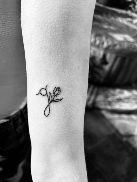 G Initial Tattoo, G Initial, G Tattoo, Initial Tattoo, Dream Tattoos, Rose Tattoo, Flower Tattoos, I Tattoo, My Husband