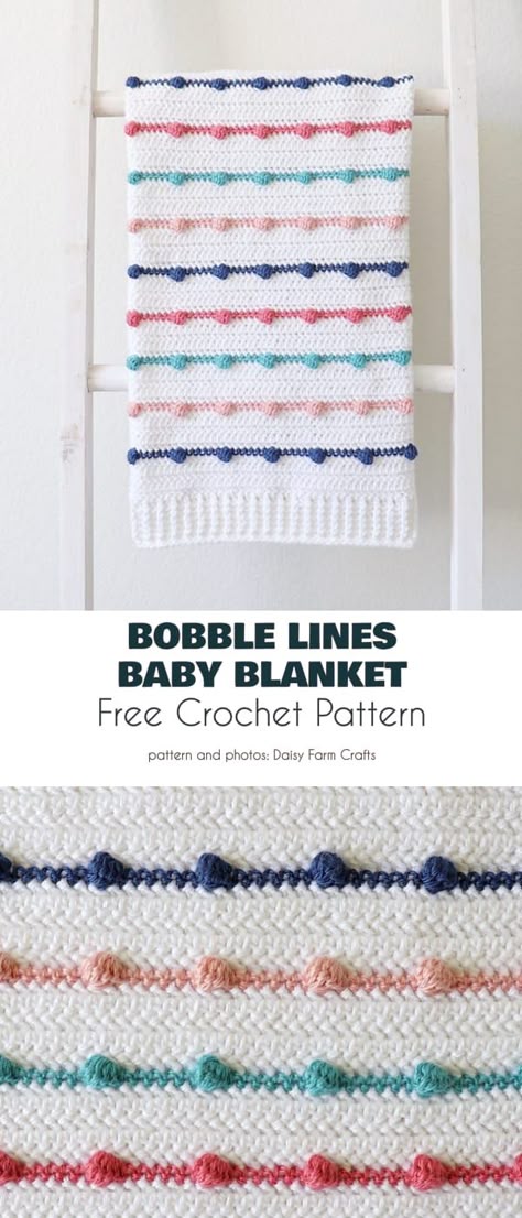 Bobble Lines Baby Blanket Baby Blanket Pattern Free, Bobble Stitch Crochet Blanket, Knit Baby Blanket Pattern, Tunisian Crochet Blanket, Lace Baby Blanket, Knit Baby Blanket Pattern Free, Bobble Stitch Crochet, Bobble Crochet