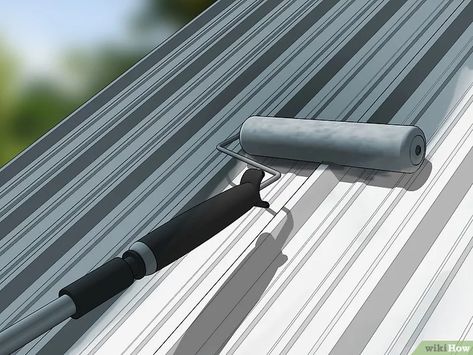 How to Paint a Metal Roof like a Pro: Step-By-Step Guide Tin Roof Inside House, Houses With Silver Metal Roofs, Metal Roof Painting, Painting A Tin Roof, How To Paint Corrugated Metal, Metal Roofing As Siding, Silver Metal Roof Houses, Painted Tin Roof, Painting Metal Buildings