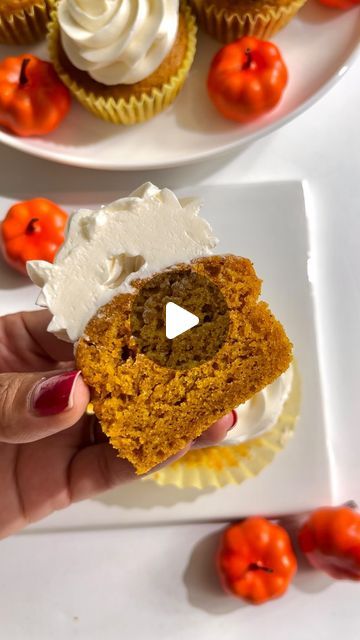 17K views · 2K likes | Saloni Mehta | Vegan & Eggless Baking on Instagram: "Get ready to fall in love with these soft and fluffy Pumpkin Cupcakes with a swirl of cream cheese frosting! 🍂🍂

These pumpkin cupcakes are baked to perfection in @bakerssecret_official non-stick muffin pan. 

Recipe: 🧁🍂🍂

Vanilla Cream Cheese Frosting:
•113g (1/2cup)Butter ( vegan butter sticks or any butter of your choice)
•113g (1/2cup)Cream Cheese, room temperature (I have used vegan cream cheese but you can use any cream cheese of your choice)
•1tsp Vanilla Extract 
•150g (1cup + 1/4cup) Organic Powdered Sugar (or golden sugar)

Method: For cream cheese frosting, whip butter and powdered sugar in a mixing bowl using an electric whisk or a paddle attachment for 5 min until fluffy and creamy and then add su Vanilla Cream Cheese, Electric Whisk, Vanilla Cream Cheese Frosting, Pan Recipe, Whipped Butter, Vegan Cream, Eggless Baking, Vegan Cream Cheese, Pumpkin Cupcakes