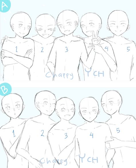 (CLOSED) YCH - Friendship - AUCTION by ChappyVII on DeviantArt Friend Group Poses Drawing Reference 5 People, Drawing Poses Group Of 5, Group Drawing Poses Five, Drawing Poses Group Of 4, Group Pose Reference Drawing, 4 Best Friends Drawing Cute, Poses For 3 Friends, Your Character Here, 5 Friends