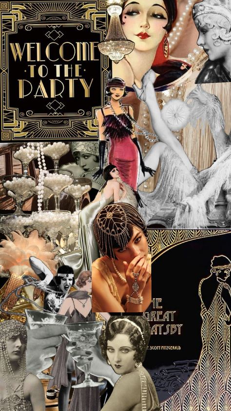 The 20s #the roaring twenties Roaring 20s Moodboard, 20s Flapper Aesthetic, Roaring 20s Party Aesthetic, Flapper Party Roaring 20s, Cluedo Costume, Roaring Twenties Aesthetic, The Roaring 20s Aesthetic, Roaring 20s Aesthetic, 1920 Aesthetic