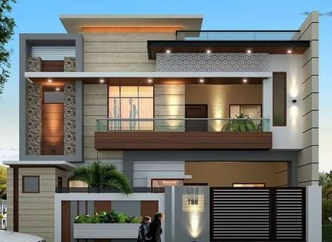 Beds Double, Home Designs Exterior, Beautiful Modern Homes, 2 Storey House Design, Small House Elevation, Two Story House, Small House Design Exterior, Best Modern House Design, Small House Elevation Design