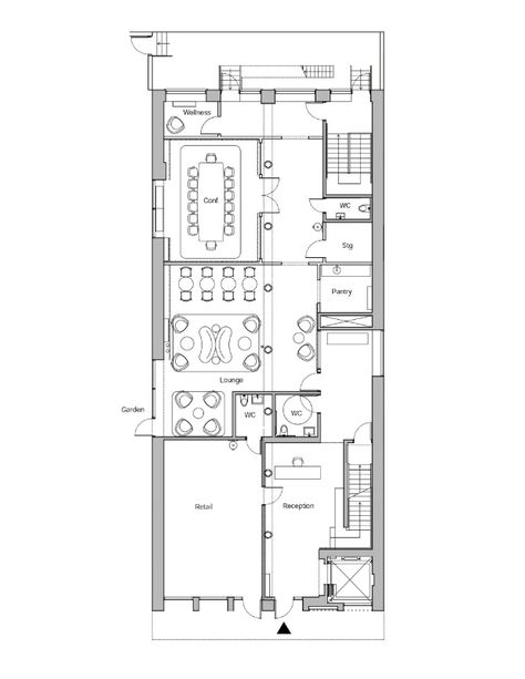 Newlab new offices are set in a 1930s building in Brooklyn Coworking Space Floor Plan, Coworking Space Plan, Individual Work Space, Coworking Space Design, Office Floor Plan, Co Working Space, Office Plan, Office Floor, Office Layout